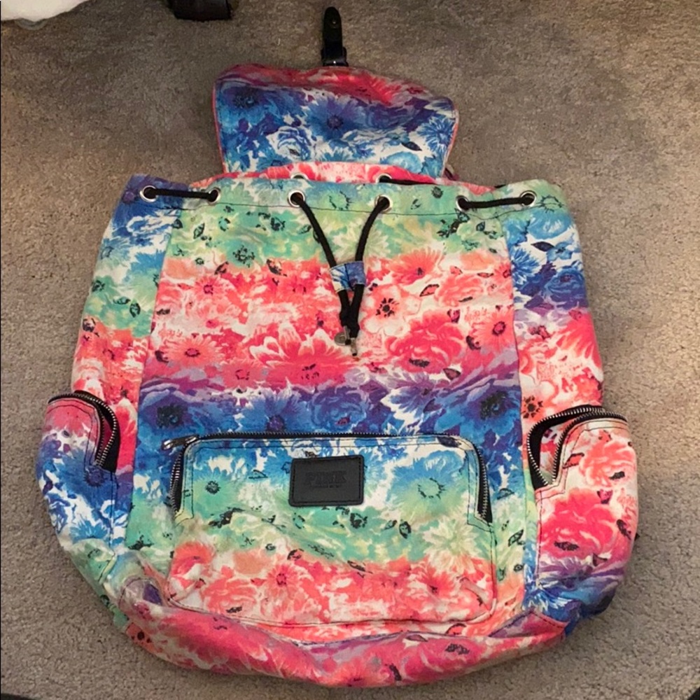 Pink Flower Backpack - image 1